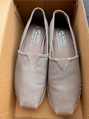 Skechers BOBS Women's Espadrille Slip-Ons in Taupe